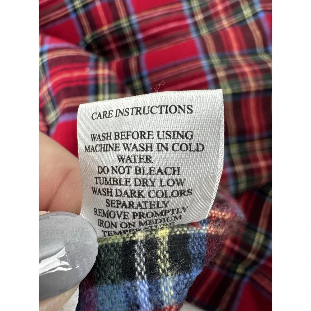 Vermont Country Store Size L Soft Cotton Flannel Nightgown Night Shirt Red Plaid